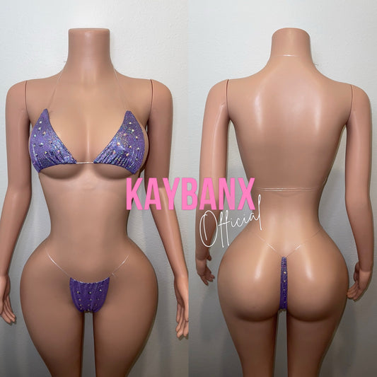 Glitter Lavender Bikini